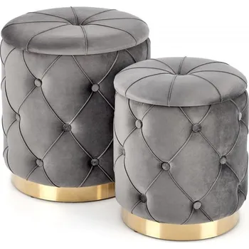 Nábytek Halmar Set 2 taburetů POLLY šedý - výprodej skladu