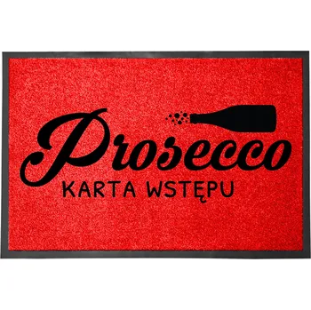 Rohožka VCHODOVÁ ROHOŽKA ČERVENÁ 40X60CM VTIPNÁ PROSECCO VSTUPENKA
