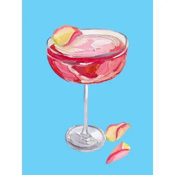 Plakát Plakát, Obraz - Sparkling Rose Gin Cocktail, Alice Straker