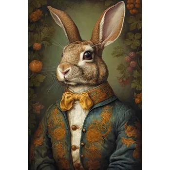 Plakát Plakát, Obraz - Regal Rabbit Portrait, Treechild