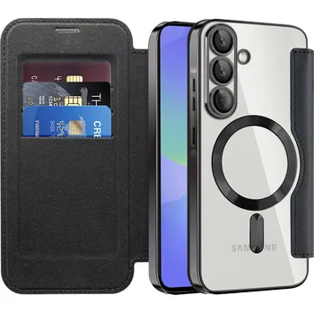 Pouzdro na mobilní telefon Techsuit - knížkové pouzdro SmartMag - Samsung Galaxy A37 5G - černá