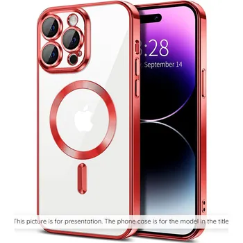 Pouzdro na mobilní telefon Techsuit - Luxury Crystal MagSafe - Samsung Galaxy S26 - červený