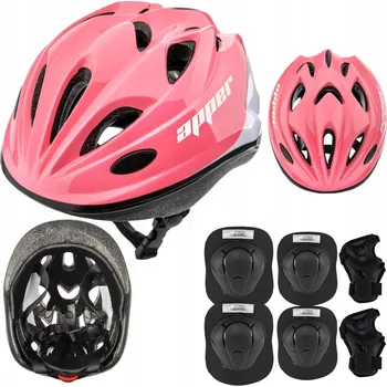 Cyklistická Helma Nastavitelná + Sada Chráničů na Kolečkové Brusle, Kolo, Skateboard Velikost S