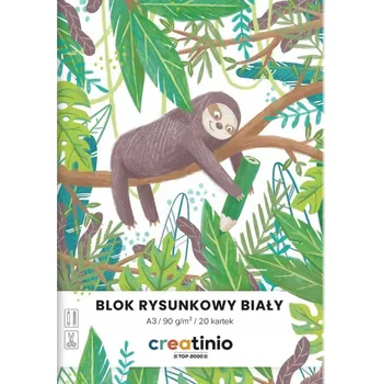 Školní BLOK na Kreslení pro ŽÁKA A3 20 Listů 90g BÍLÝ Bloky TOP-2000