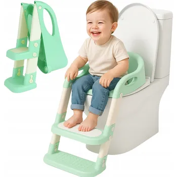 WC sedátko Nástavec na WC Žebříček pro Děti s Nastavitelnými Schůdky, Sedátko na Toaletu