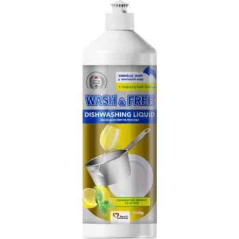 Mycí prostředek Prostředek na mytí nádobí Wash & Free Citron máta 1 l
