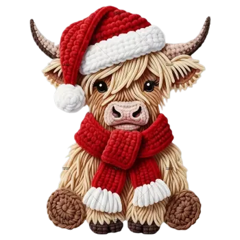 Nažehlovací obrázek - skotská kravička (6,4 x 8,0 cm)