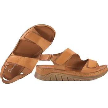 Dámské sandále MACIEJKA L4495-29 DÁMSKÉ SANDÁLY POHODLNÉ KLÍN PU hnědé 40