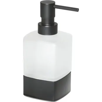Sada koupelnových doplňků GEDY LOUNGE dávkovač mýdla na postavení, černá mat 545514