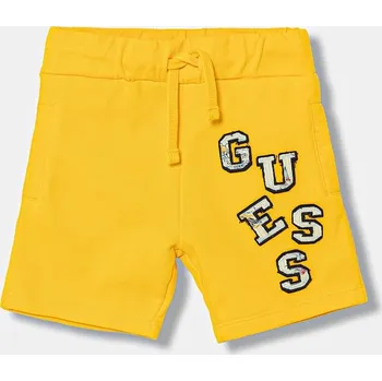 Chlapecké oblečení Dětské bavlněné šortky Guess N6GD02.KA6R4.PPY2.M žlutá 11X, vel. 88-96
