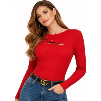 Dámský svetr Guess dámský svetr červený, vypasovaný, velikost M