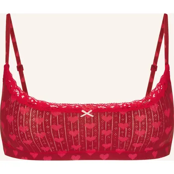 Podprsenka Skims Bustier Lightweight Cotton, brick heart halfdrop