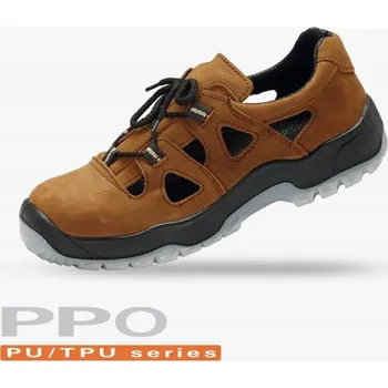 Pracovní obuv Pracovní sandály S1 s ocelovou špičkou, protiskluzové PPO Strzelce 52N, velikost 43