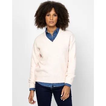 Dámský svetr HEAVY TOOLS DÁMSKÝ KLASICKÝ SVETR KARDIGAN HASSICW25 POWDER SVĚTLE RŮŽOVÁ XS