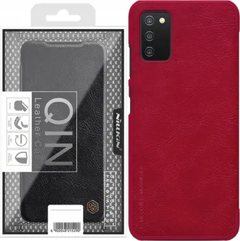 Pouzdro na mobilní telefon Flipové pouzdro Nillkin pro Samsung Galaxy A03s, hnědé