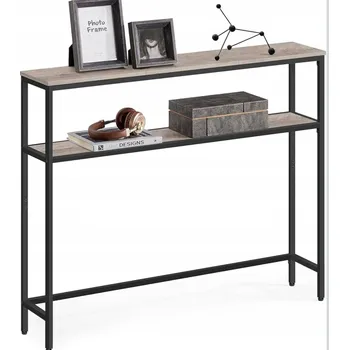 Konferenční stolek Konzolový Stolek Loft In Home Dub šedý BM - černý mat 80 x 80 x 20 cm