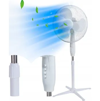 Domácí ventilátor Podlahový ventilátor Extralink Wentylator stojący POKOJOWY EXTRALINK bílý