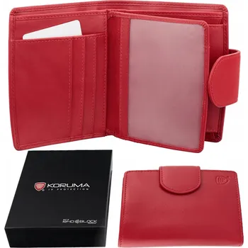 Peněženka Koruma Dámská kožená peněženka s RFID ochranou STOP Červená