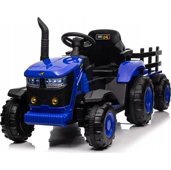 Dětské elektrovozidlo Dětský elektrický traktor s vlečkou 12V 7Ah modrý
