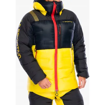 Péřová bunda La Sportiva Olympus Tech Down Parka - černá/žlutá L