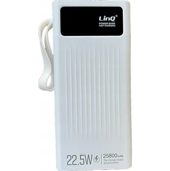 Powerbanka Powerbanka 25800 mAh QC 22.5W + PD 20W s integrovanými kabely LinQ TT26002