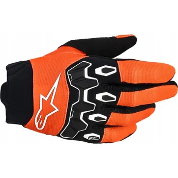 Moto rukavice Dětské rukavice Alpinestars Full Bore v2 oranžová/bílá/černá S