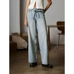 Sinsay - Džíny wide leg - tyrkysová