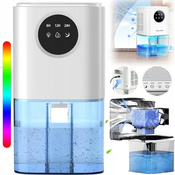 Odvlhčovač vzduchu ODVLHČOVAČ VZDUCHU 1.7L ABSORBÉR VLHKOSTI ČASOVAČ S LED DISPLEJEM TICHÝ