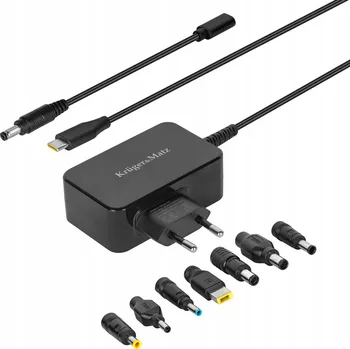 Univerzální napájecí adaptér Kruger&Matz 65W s funkcí Power Delivery a 7 koncovkami