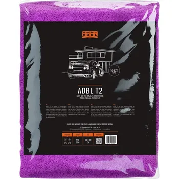 Autokosmetika ADBL sada T2 10x měkké mikrovlákno na lak, kokpit a plasty 30x30cm