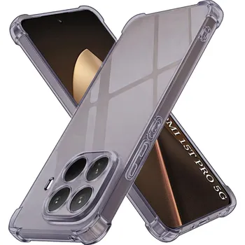 Pouzdro na mobilní telefon Techsuit - nárazuvzdorný průhledný silikon - Xiaomi 15T Pro - kouřově černá