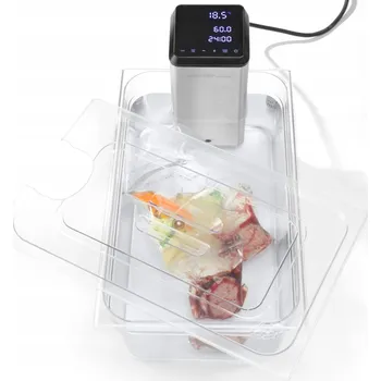 Dóza na potraviny POLYKARBONÁTOVÉ VÍKO S VÝŘEZEM PRO SOUS-VIDE DO NÁDOBY GN 1/1 HENDI