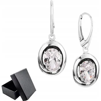 Náušnice Stříbro Náušnice ryzost 925 Elegantní visací Náušnice s kubickým zirkonem pro ni