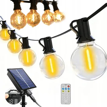 Venkovní osvětlení ZAHRADNÍ SVĚTELNÝ ŘETĚZ VENKOVNÍ 10M ŽÁROVKY 12 LED SVĚTÝLKA ZAHRADNÍ