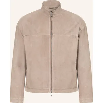 Pánská bunda Emporio Armani Pánská Kožená Bunda, černošedá, 50