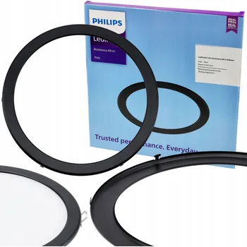 LED panel Rámeček Kulatý černý 200 mm do 19 W Dekorativní panely pro panel 226,5 mm