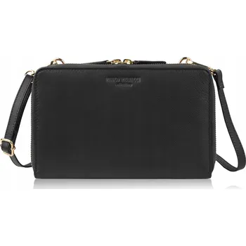 Kabelka Paolo Peruzzi kabelka psaníčko z přírodní kůže, černá