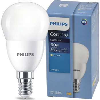Žárovka Philips LED žárovka E14 7W (ekvivalent 60W) 806lm 115lm/W 2700K EyeComfort CorePro