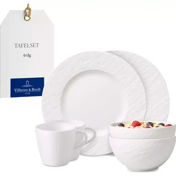 Villeroy & Boch Manufacture Rock blanc snídaňová sada 6 ks