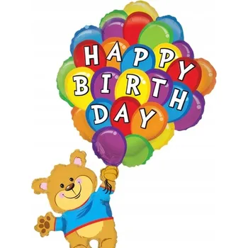 Balónek Balón Grabo 42'' (107 cm) Narozeninový balónek Medvídek