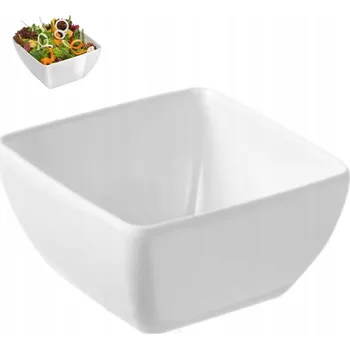 ČTVERCOVÁ MISKA Z MELAMINU NA POTRAVINY BÍLÁ MALÁ NEROZBITNÁ ODOLNÁ