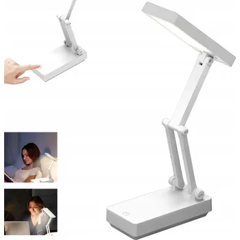 Lampička LED STOLNÍ LAMPA NA PSACÍ STŮL ŠKOLNÍ NOČNÍ USB STOJÍCÍ BÍLÁ