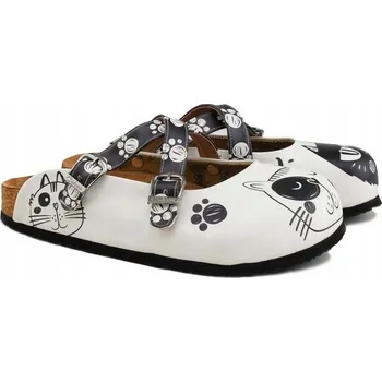 Dámské pantofle Dámské nazouváky Calceo WCAL3253 s kočkami 42