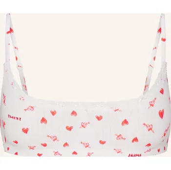 Podprsenka Skims Bustier Lightweight Cotton, snow arrowed hearts