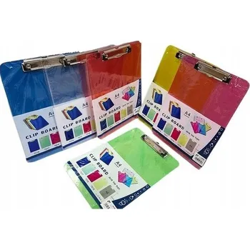 PODLOŽKA DESKA S KLIPEM A4 MIX TRANSPARENTNÍCH BAREV