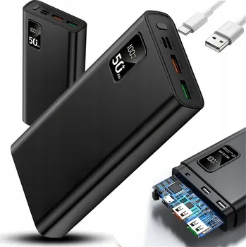 Powerbanka POWERBANK 50000MAH PD22.5W POWERBANKA 50000mAh PD22.5W, USB-C, USB-A, VÍCENÁSOBNÁ OCHRANA, ČERNÁ