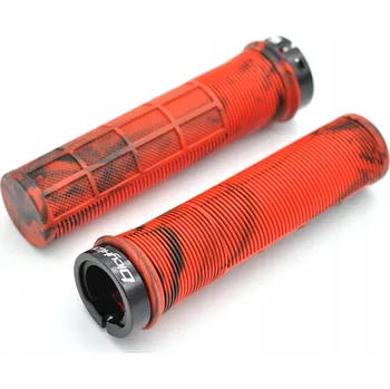 grip Gripy na kolo BICYKLON Raw Single Lock-On – ČERVENÉ (Červená/Černá)