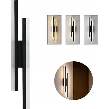 Nástěnné svítidlo ČERNÉ NÁSTĚNNÉ LED SVÍTIDLO MODERNÍ DO OBÝVACÍHO POKOJE CHODBY 3000K 16W