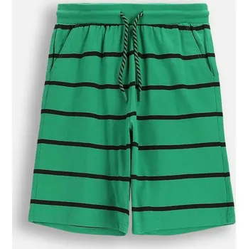 Chlapecké kraťasy Krátké Chlapecké Kraťasy Bavlněné Zelené s Proužky Velikost 128 Mokida WM6