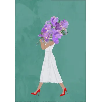 Plakát Plakát, Obraz - Boho Dress Iris teal, Sarah Manovski